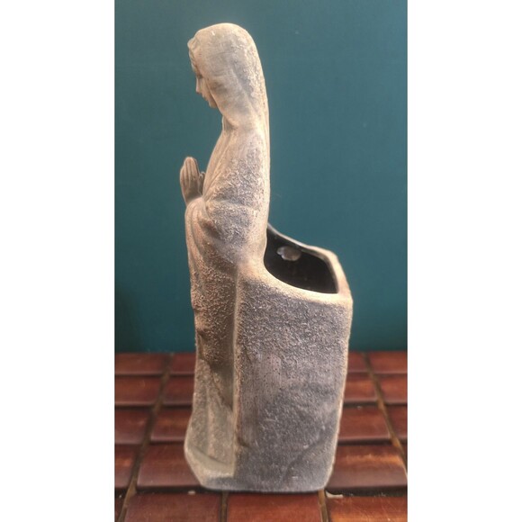 Virgin Mary Madonna Ceramic Planter Vintage Napcoware R-5964 8.25"x3.25"x3" - Picture 3 of 8